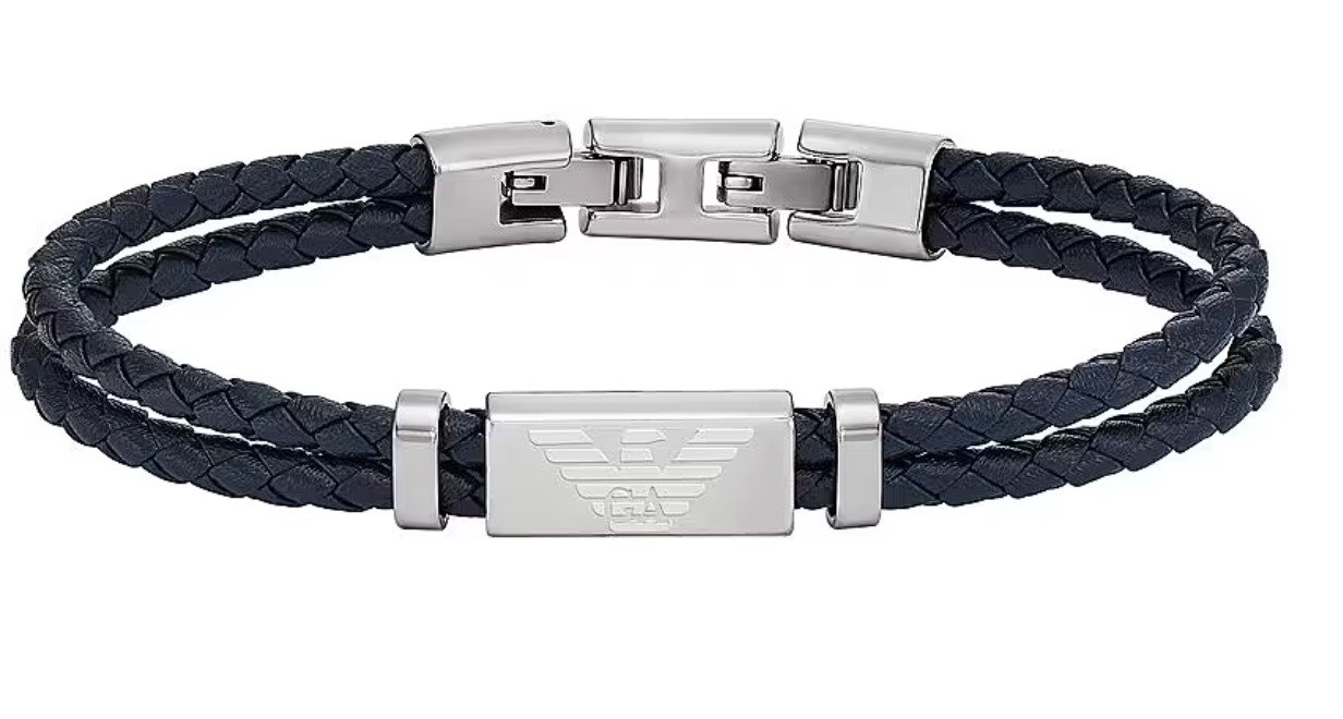 Emporio armani hot sale leather bracelet